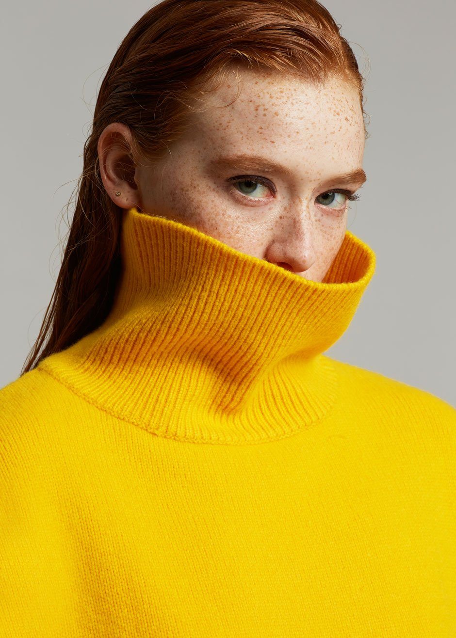 Joya Roll Neck Sweater - Marigold - 8