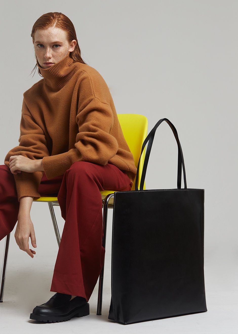 Joya Roll Neck Sweater - Terra Cotta - 12
