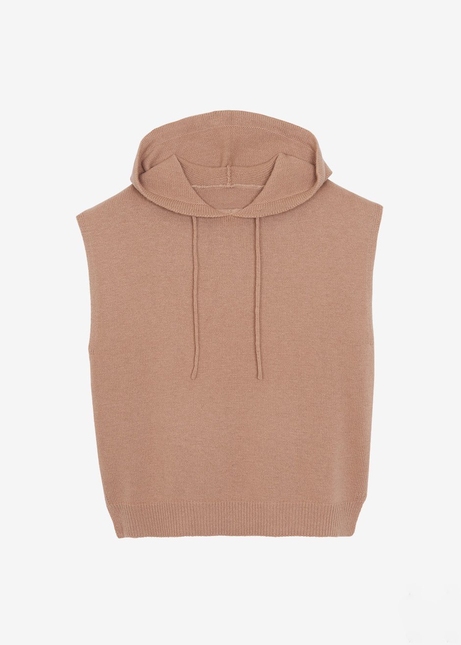 Juno Sleeveless Knit Hoodie - Terra Cotta - 9
