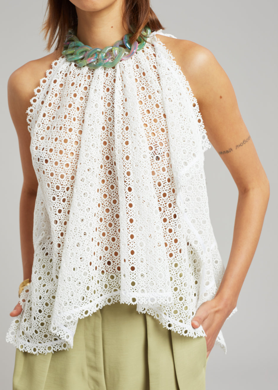 JW Anderson Chain Detail Halter Neck Top - White - 6