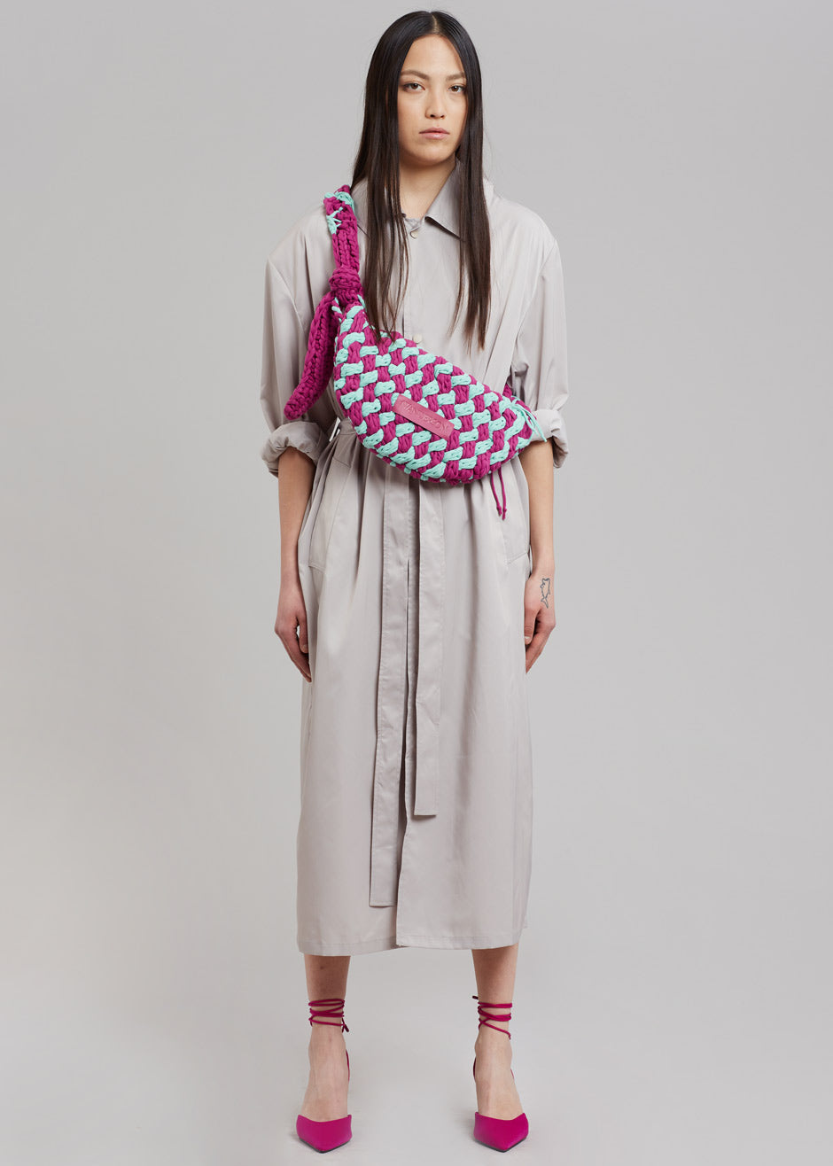 JW Anderson Knitted Bum Bag - Purple/Mint - 5