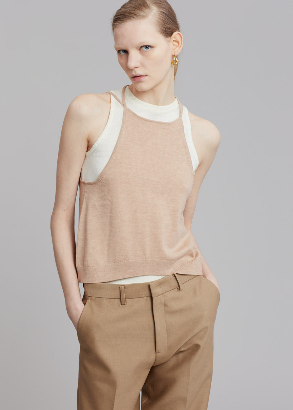 JW Anderson Layered Tank Top - White/Beige - 4