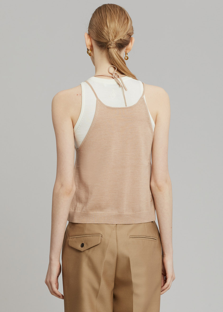 JW Anderson Layered Tank Top - White/Beige - 9