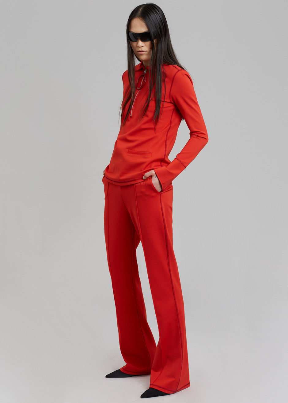 JW Anderson Ring Puller Half Zip Track Top - Red - 8