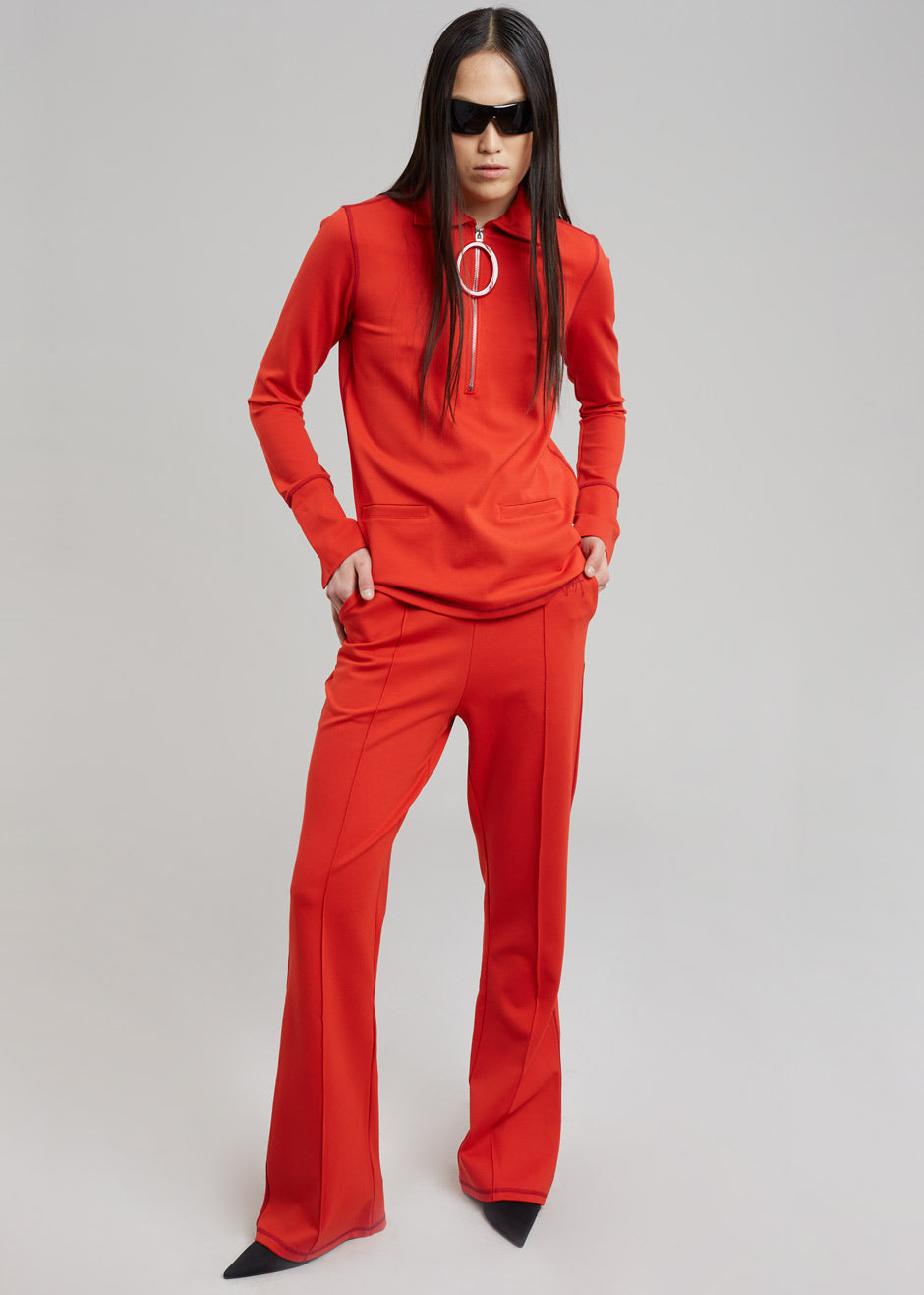 JW Anderson Ring Puller Half Zip Track Top - Red - 2