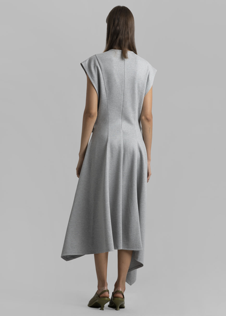 JW Anderson Silver Chain Link Cap Sleeve Dress - Grey Melange - 6
