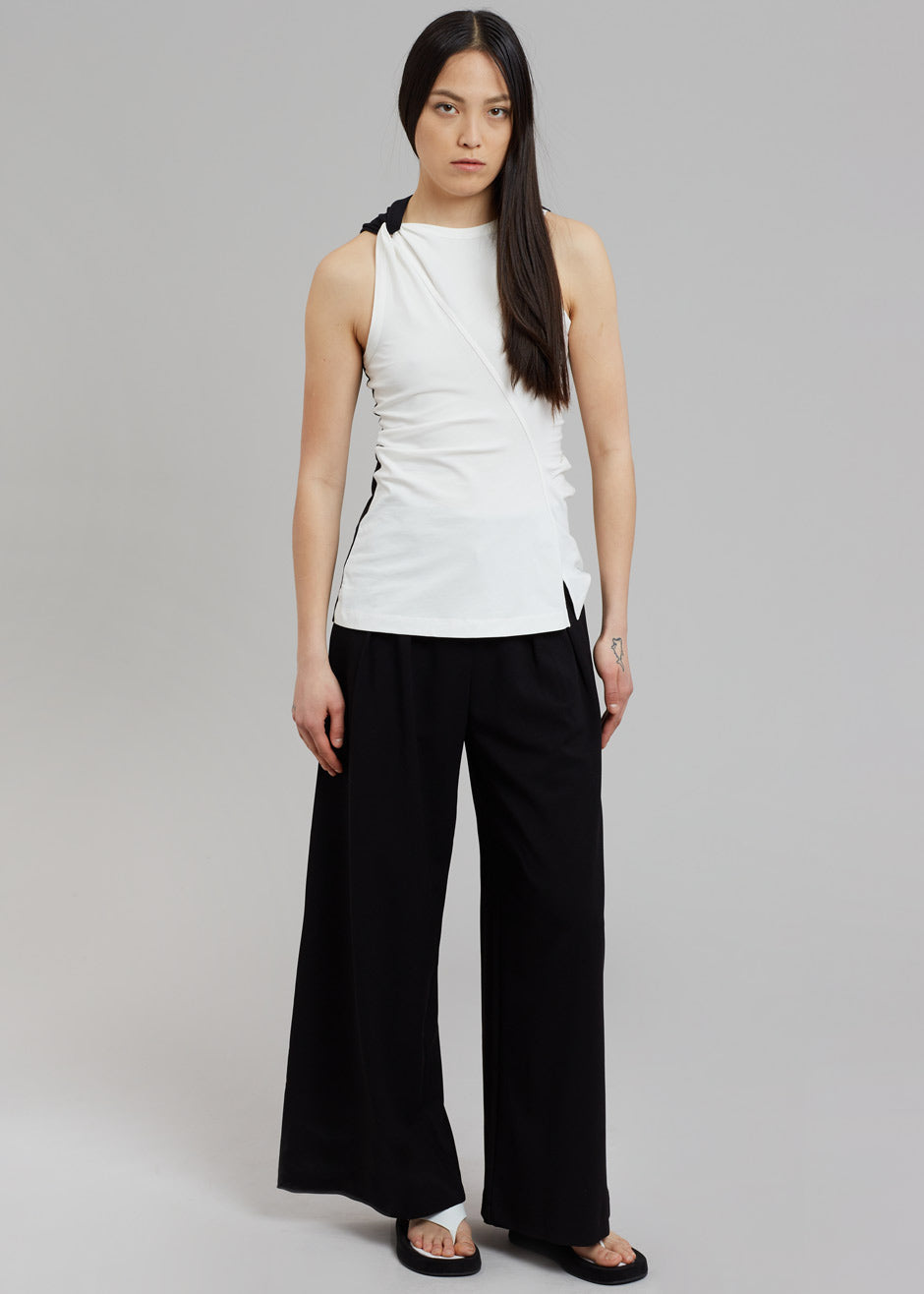 JW Anderson Twisted Split Hem Tank - Off White - 4