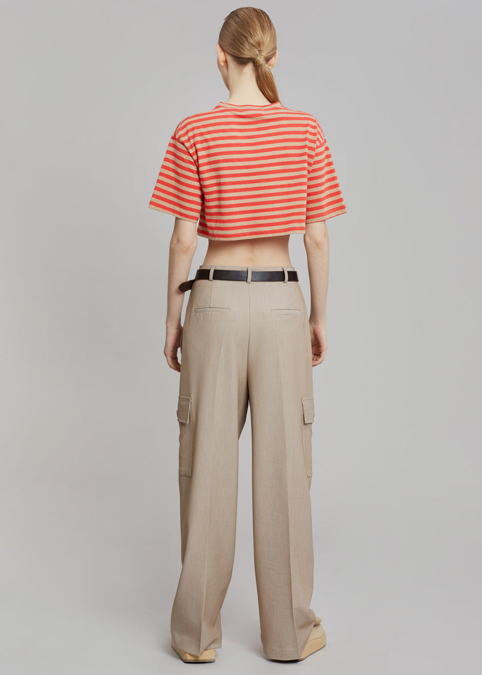Karina Cropped T-Shirt - Tangerine/Camel - 7