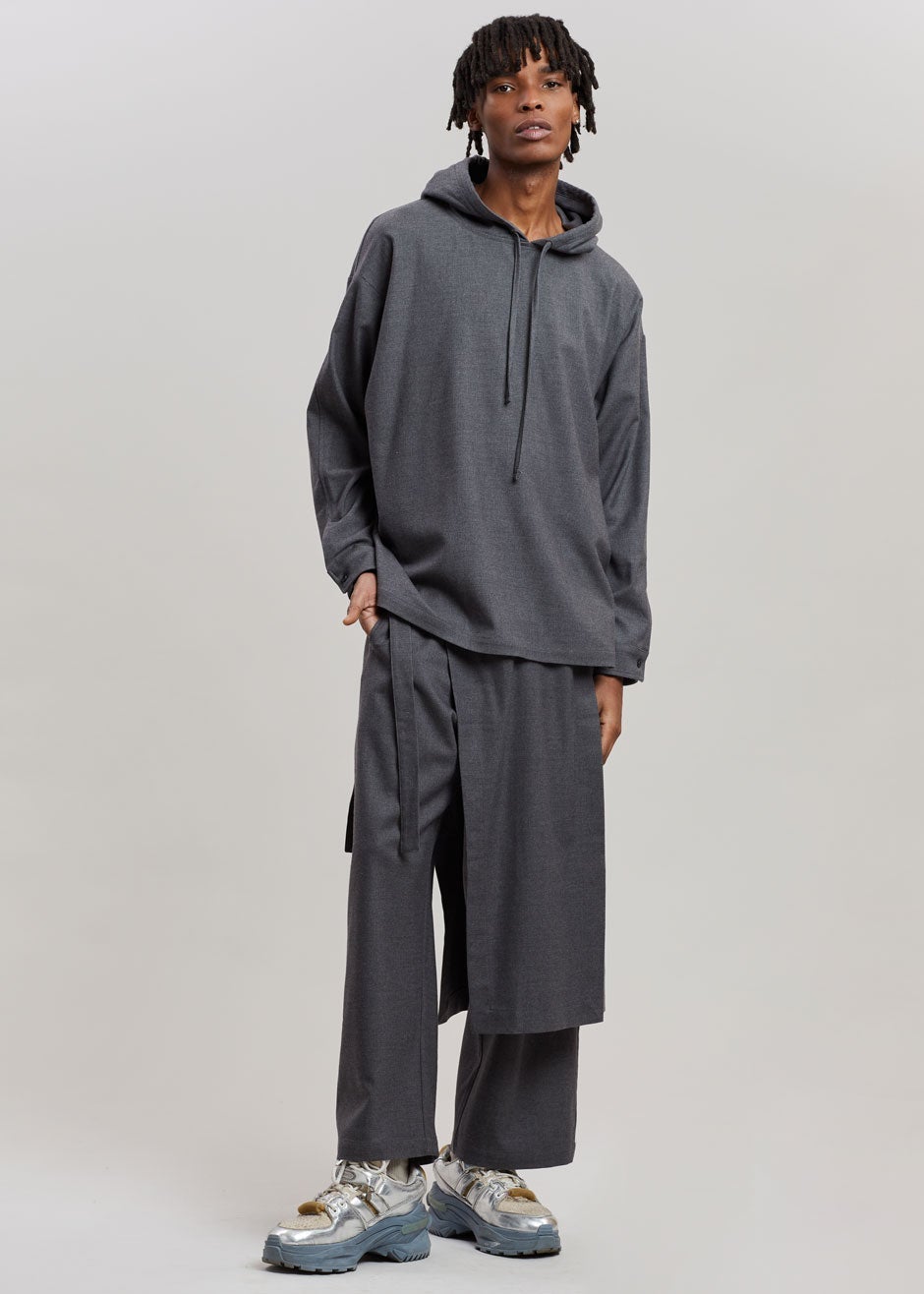 Keanu Wrap Pants - Charcoal - 1