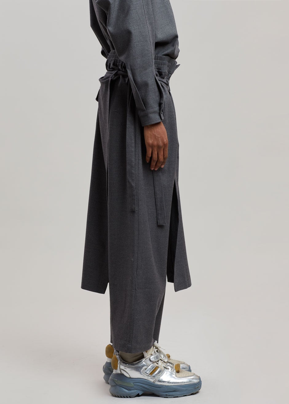 Keanu Wrap Pants - Charcoal - 5
