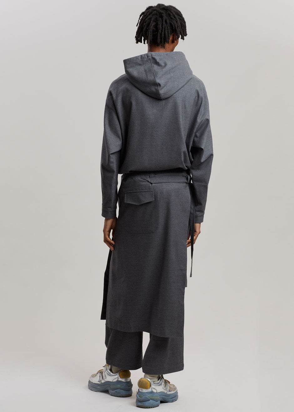 Keanu Wrap Pants - Charcoal - 7