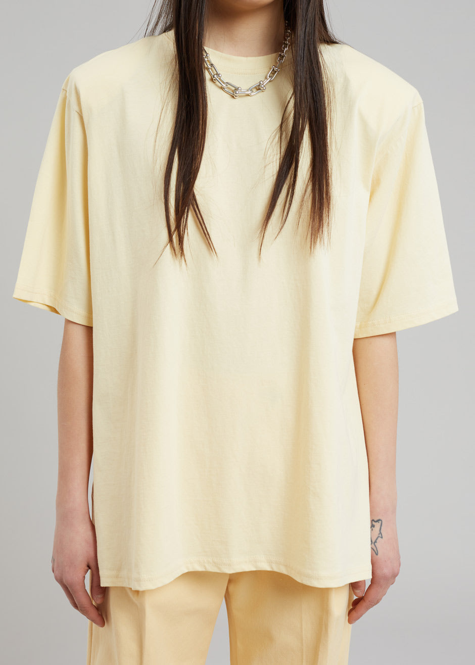 Kusa Slit Tee - Pale Yellow - 3