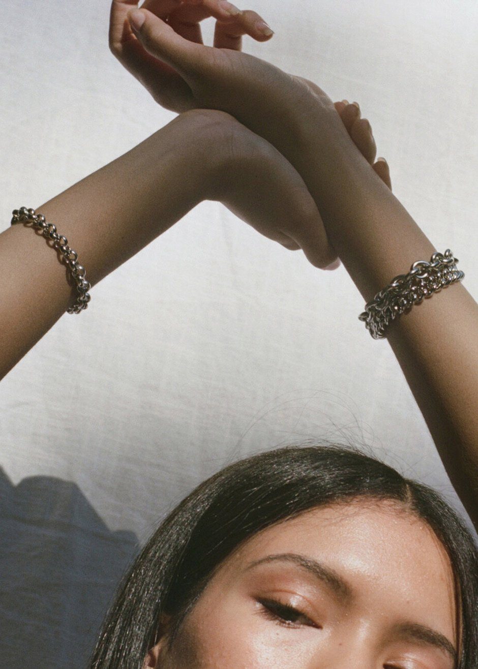 Laura Lombardi Cable Chain Bracelet - Silver - 2