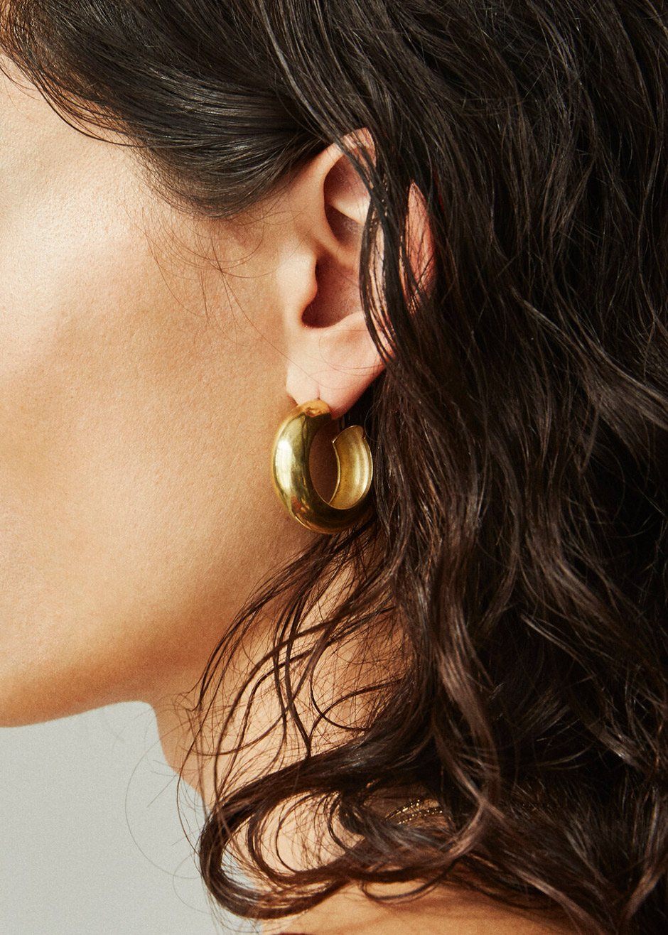 Laura Lombardi Cusp Hoops - Gold - 2
