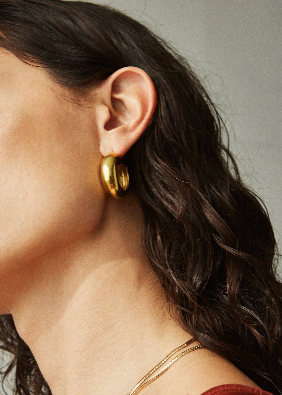 Laura Lombardi Cusp Hoops - Gold - 3