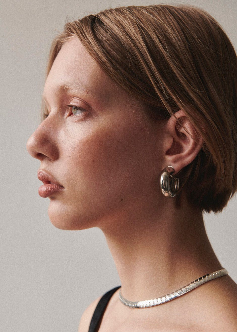 Laura Lombardi Cusp Hoops - Silver - 1