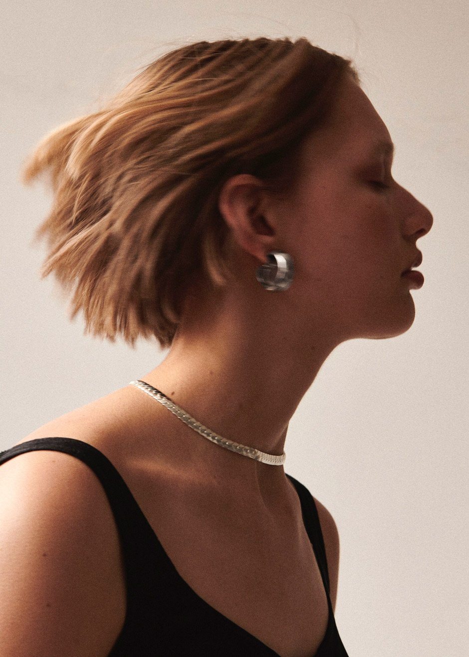 Laura Lombardi Cusp Hoops - Silver - 5