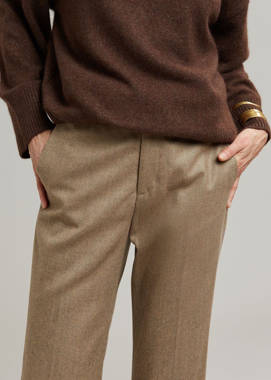 Lennon Wool Pants - Sand - 3