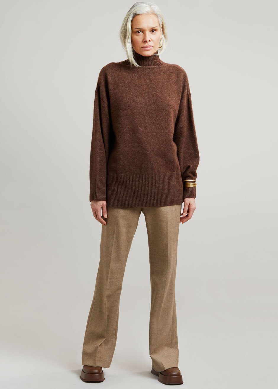 Lennon Wool Pants - Sand - 1