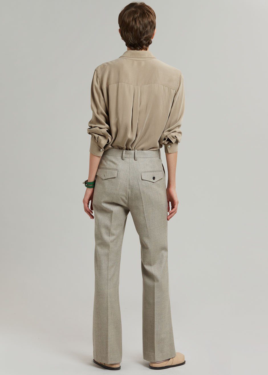 Lennon Wool Pants - Slate Green - 6