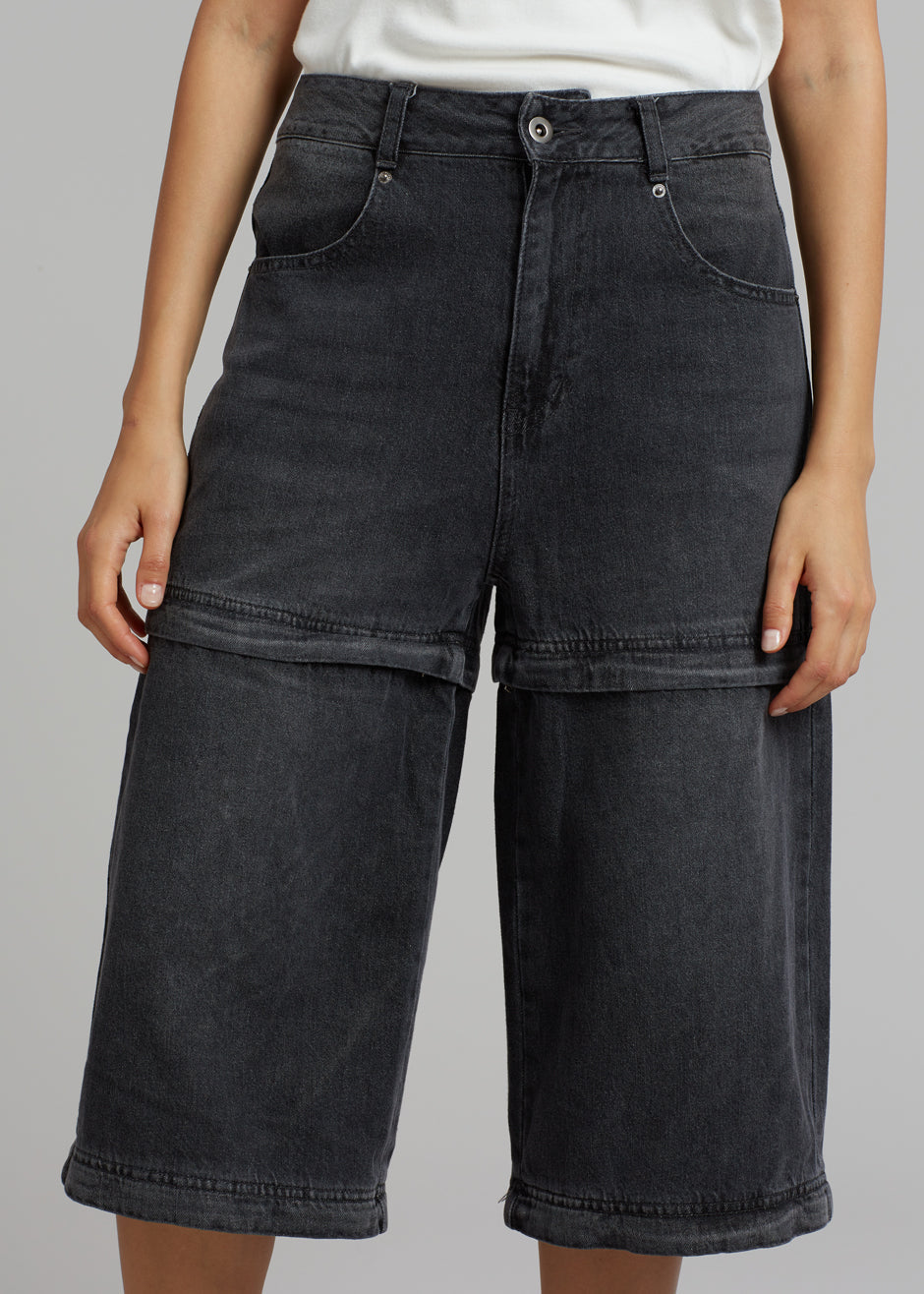 Liam Recycled Denim Pants - Faded Black Wash - 9