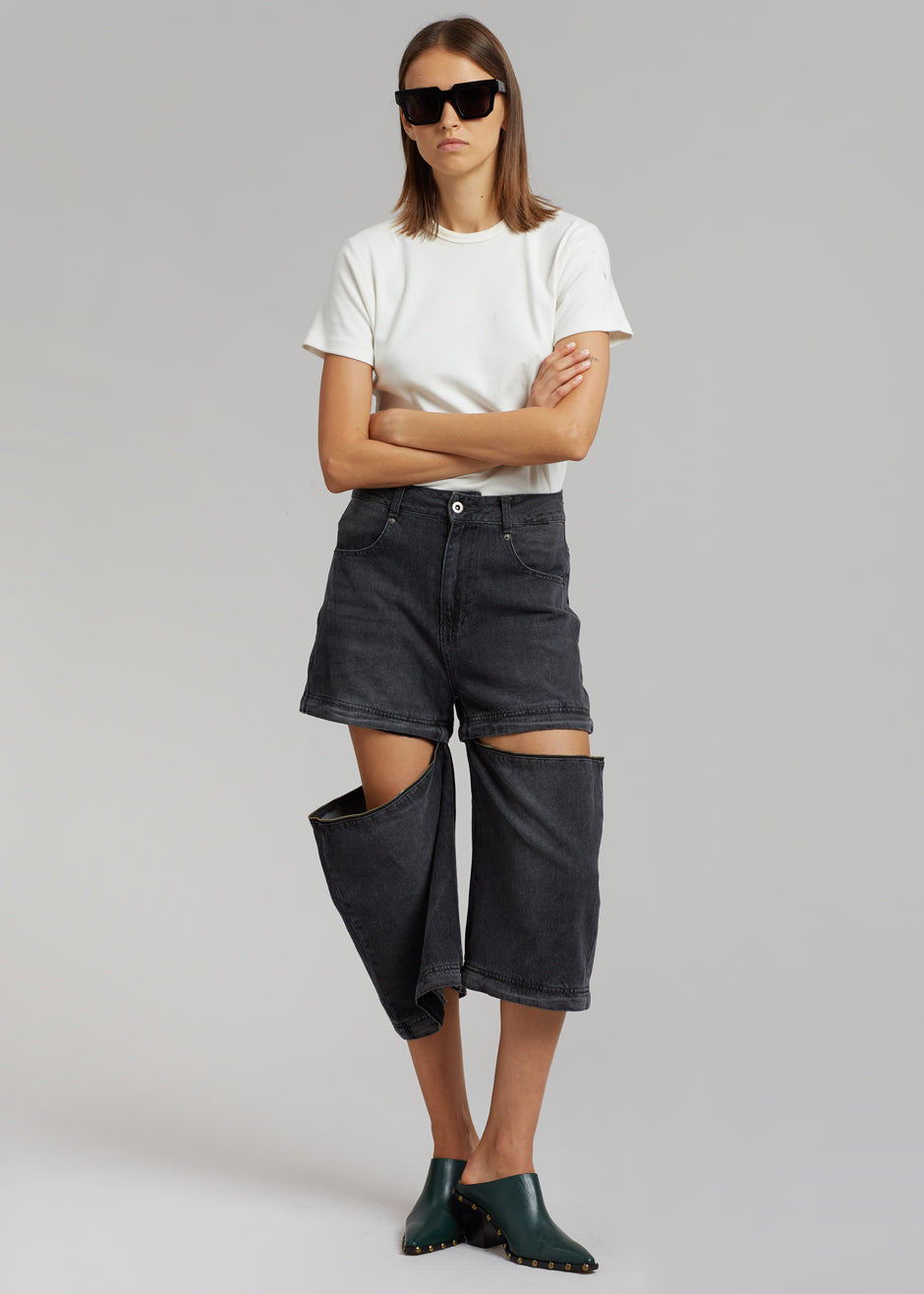 Liam Recycled Denim Pants - Faded Black Wash - 4