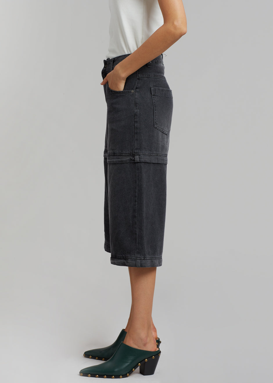 Liam Recycled Denim Pants - Faded Black Wash - 7