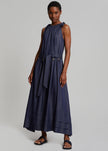 Liv Satin Maxi Dress - Dark Indigo Dress Stage