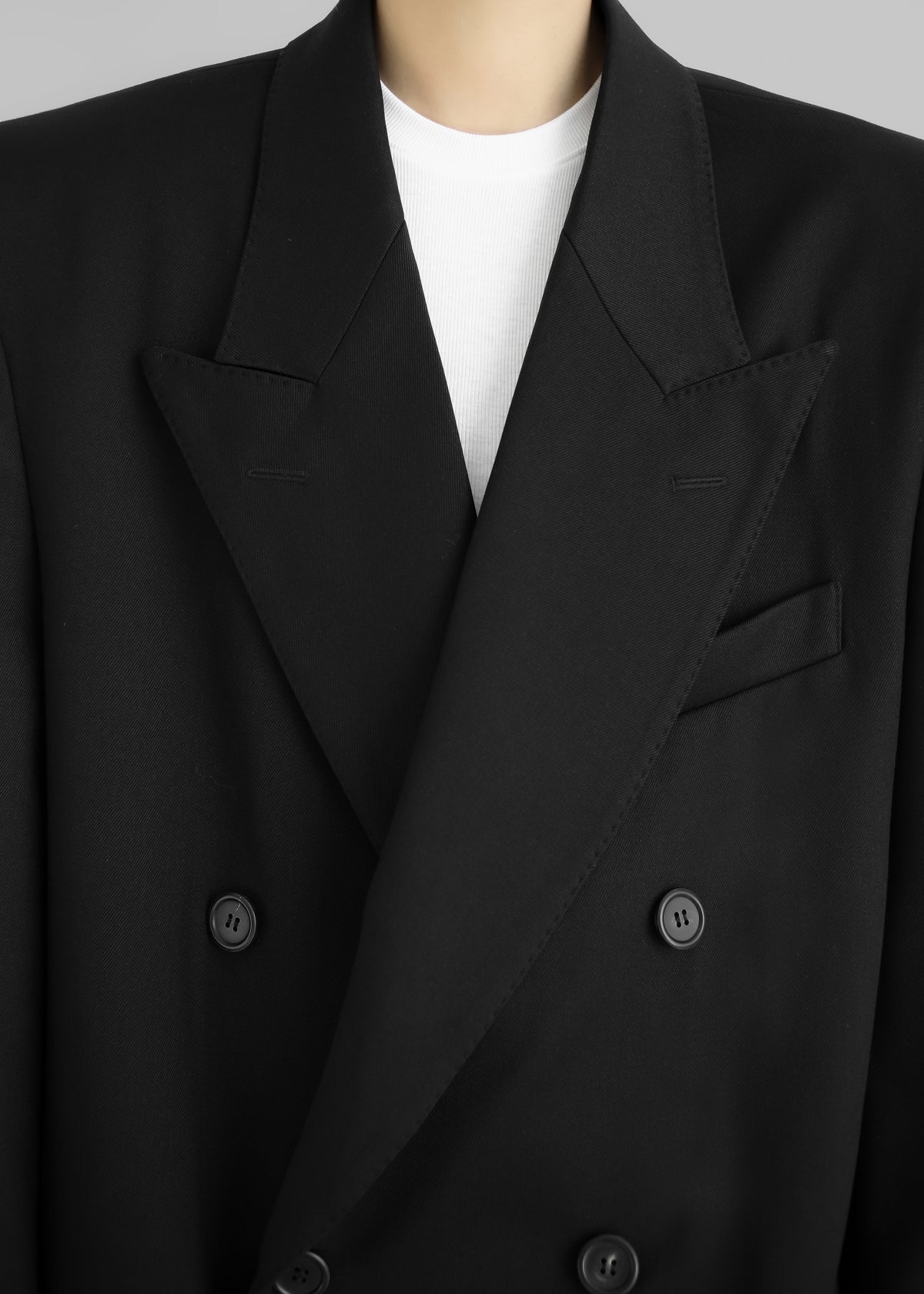 London Double Breasted Coat - Black - 8