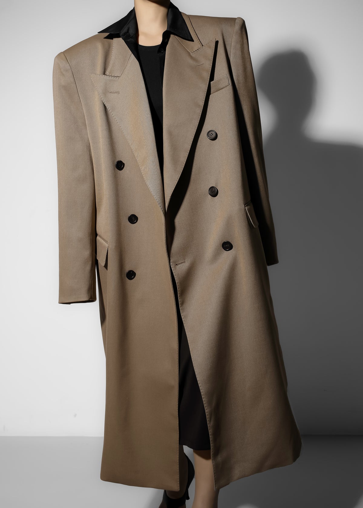 London Double Breasted Coat - Taupe - 11