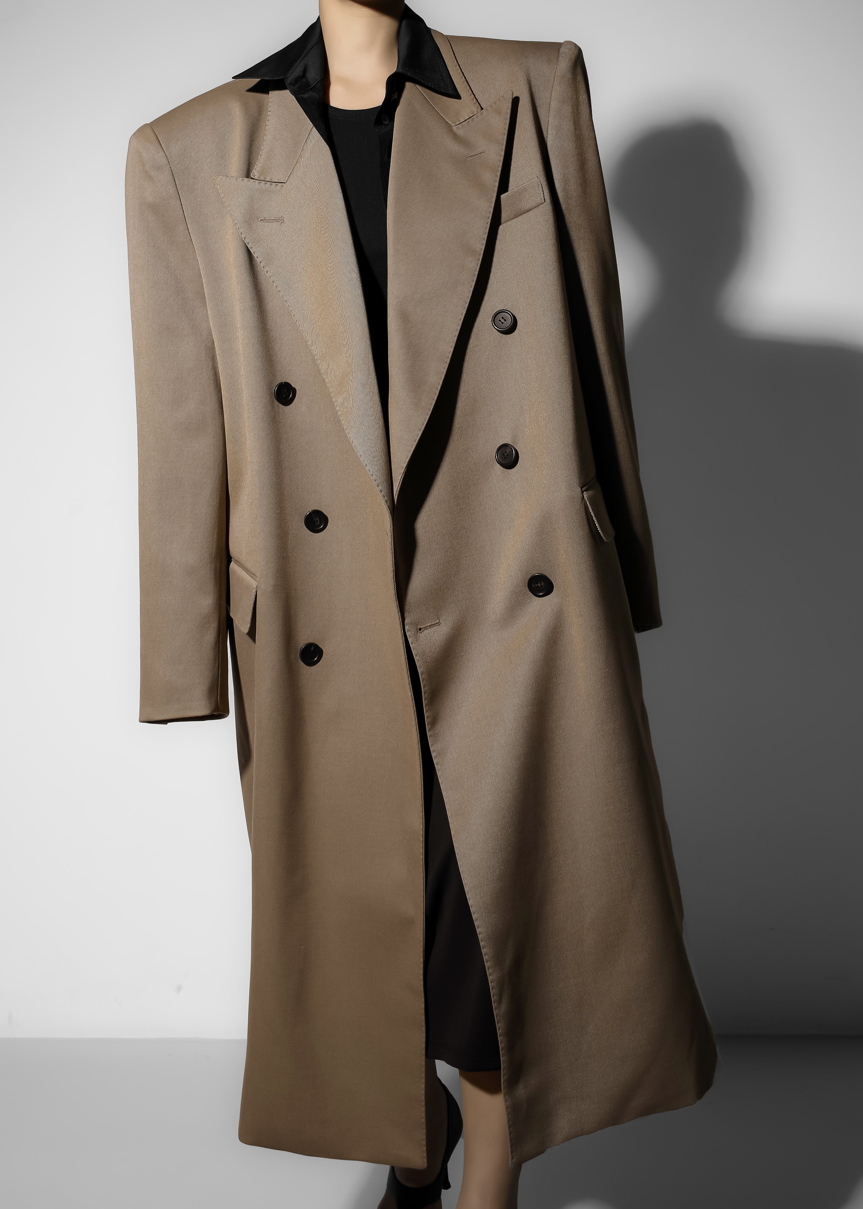 London Double Breasted Coat - Taupe - 11