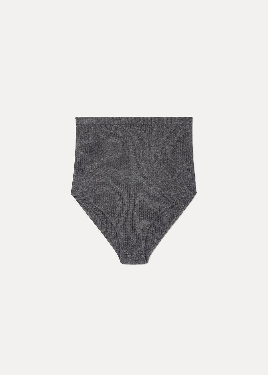 Loulou Studio Arousa Panties - Anthracite Melange - 12