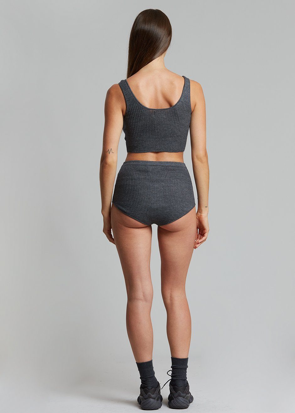 Loulou Studio Arousa Panties - Anthracite Melange - 11