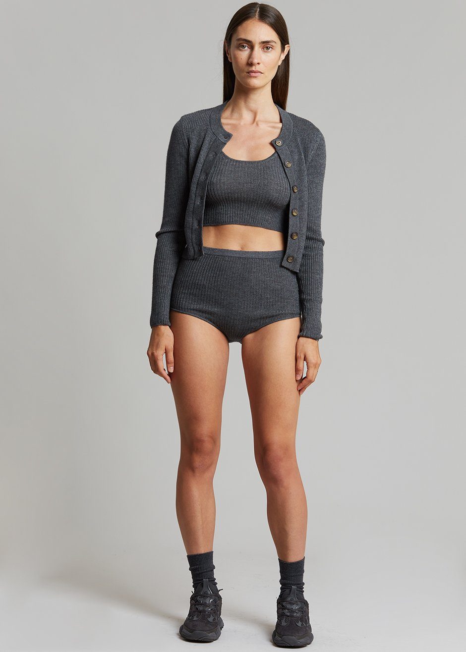 Loulou Studio Arousa Panties - Anthracite Melange - 5