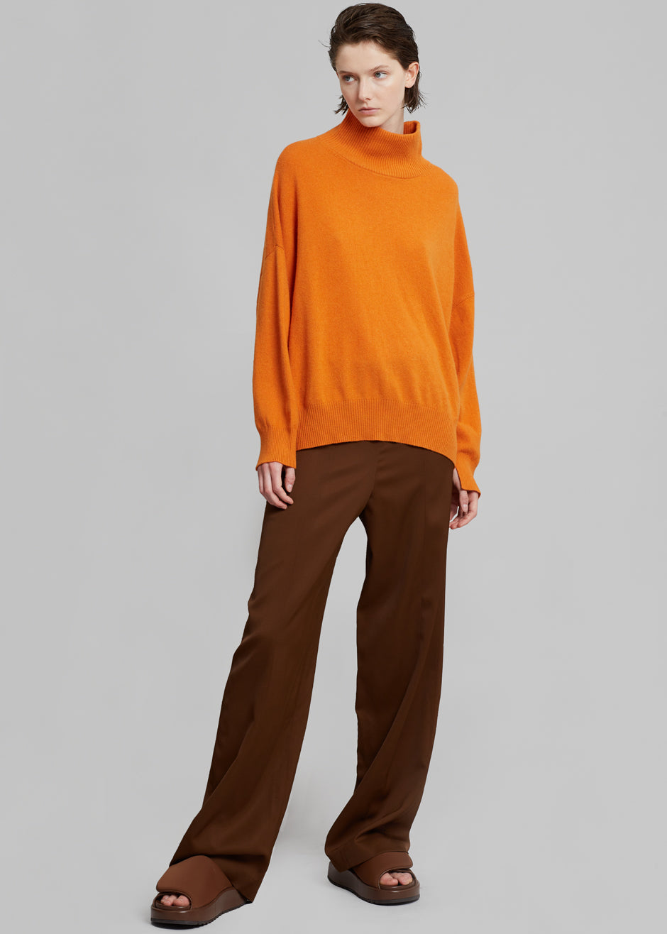 Loulou Studio Hamill Pants - Choco - 3