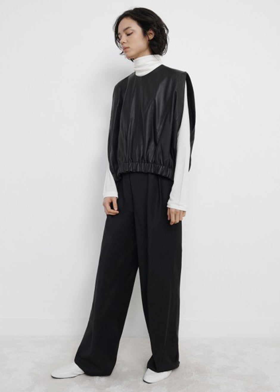 Loulou Studio Hanwa Top - Black - 3