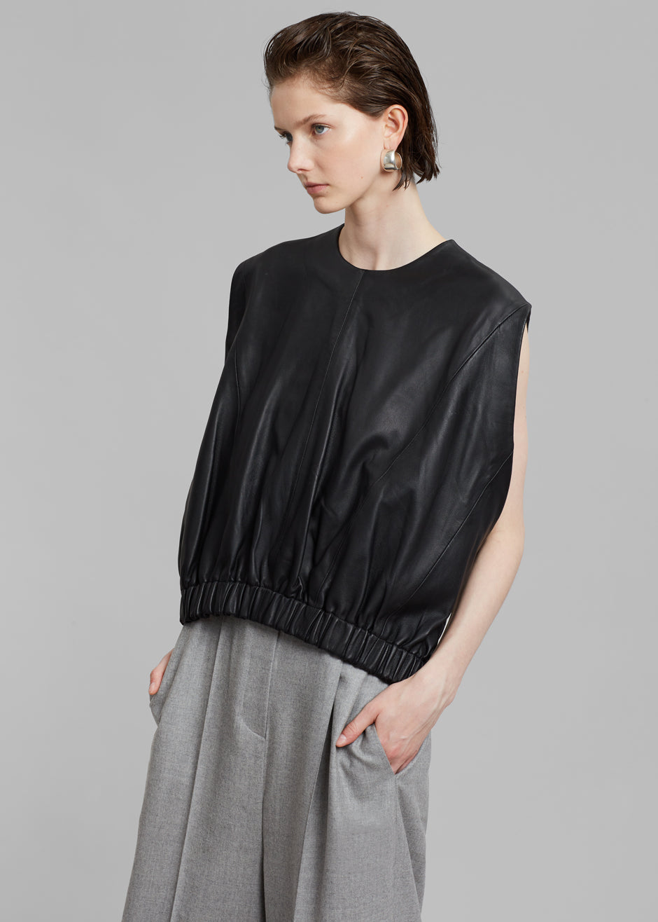 Loulou Studio Hanwa Top - Black - 4