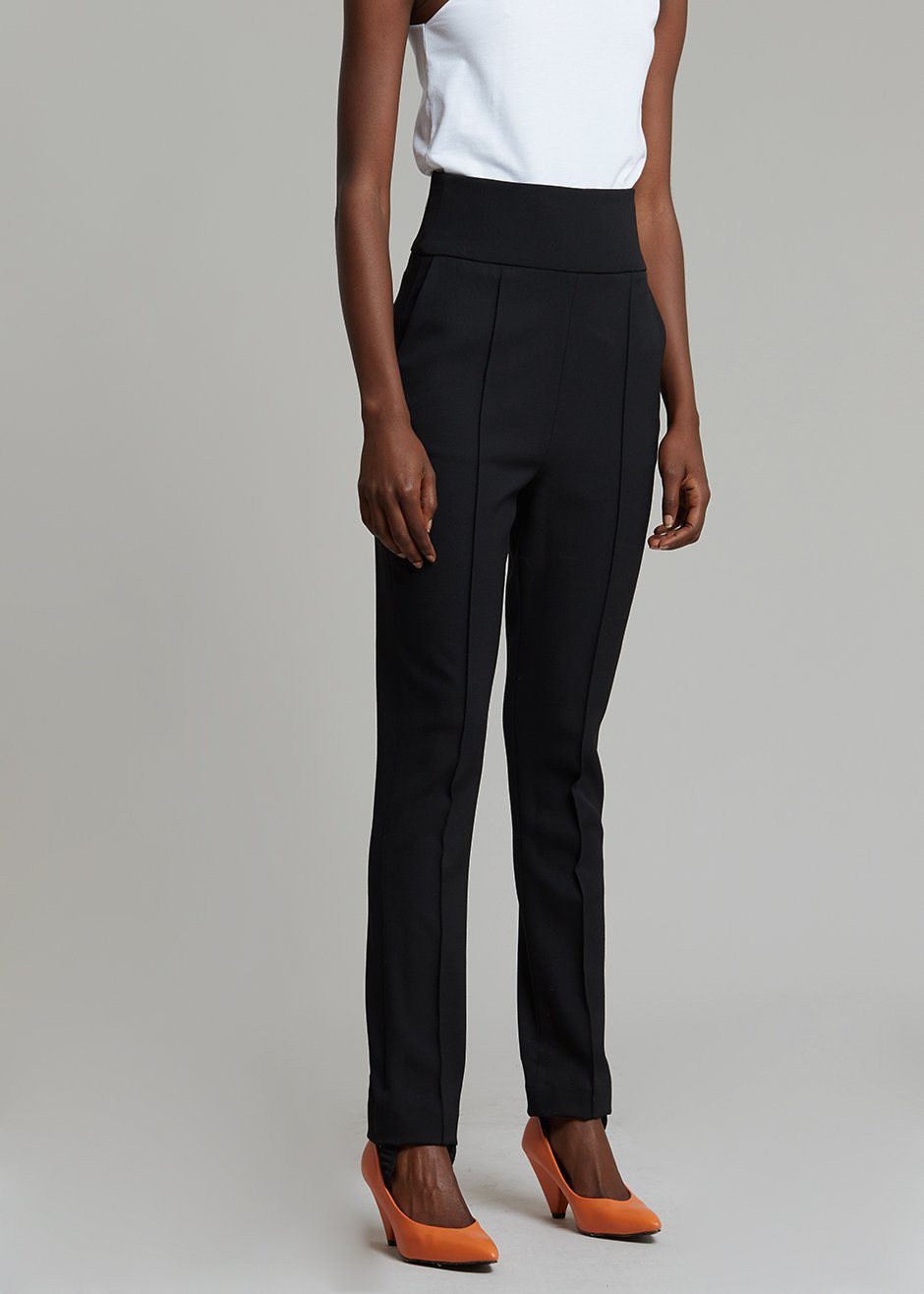 Loulou Studio Pinzon Stirrup Pants - Black - 7