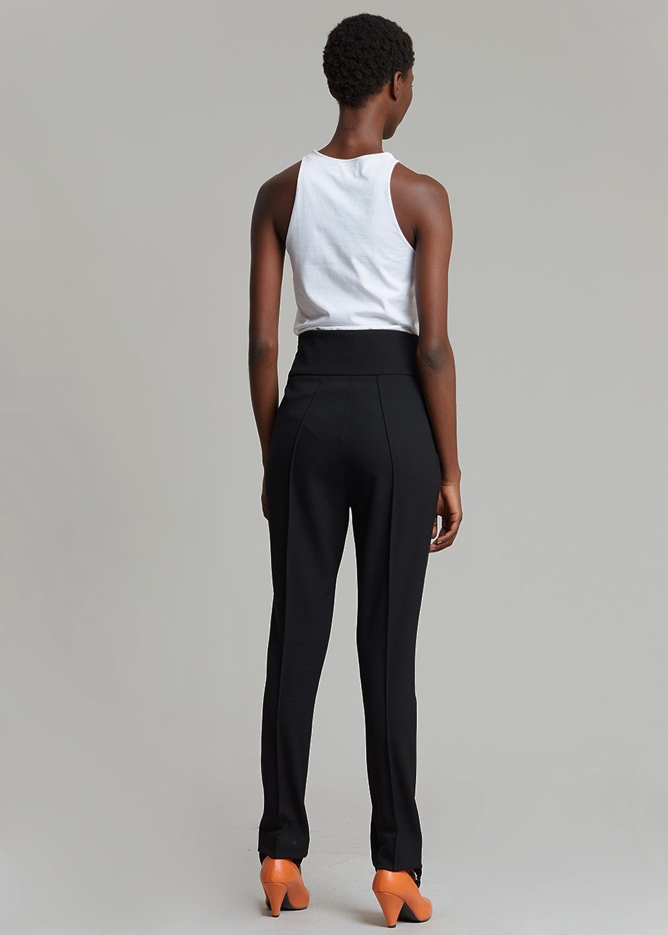 Loulou Studio Pinzon Stirrup Pants - Black - 9