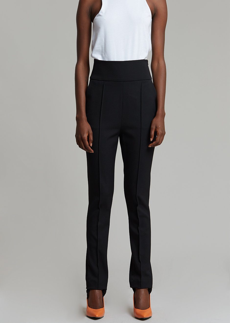 Loulou Studio Pinzon Stirrup Pants - Black - 3