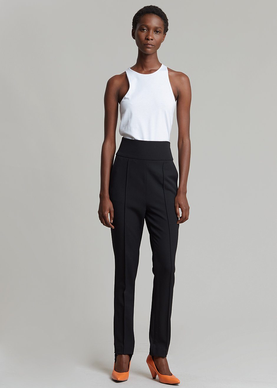 Loulou Studio Pinzon Stirrup Pants - Black - 6