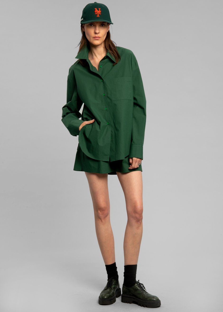 Lui Organic Cotton Shirt - Hunter Green - 8