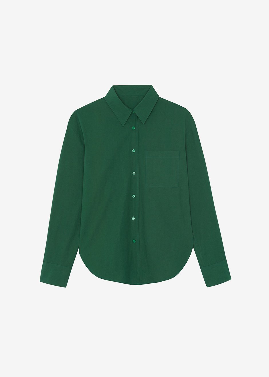 Lui Organic Cotton Shirt - Hunter Green - 12