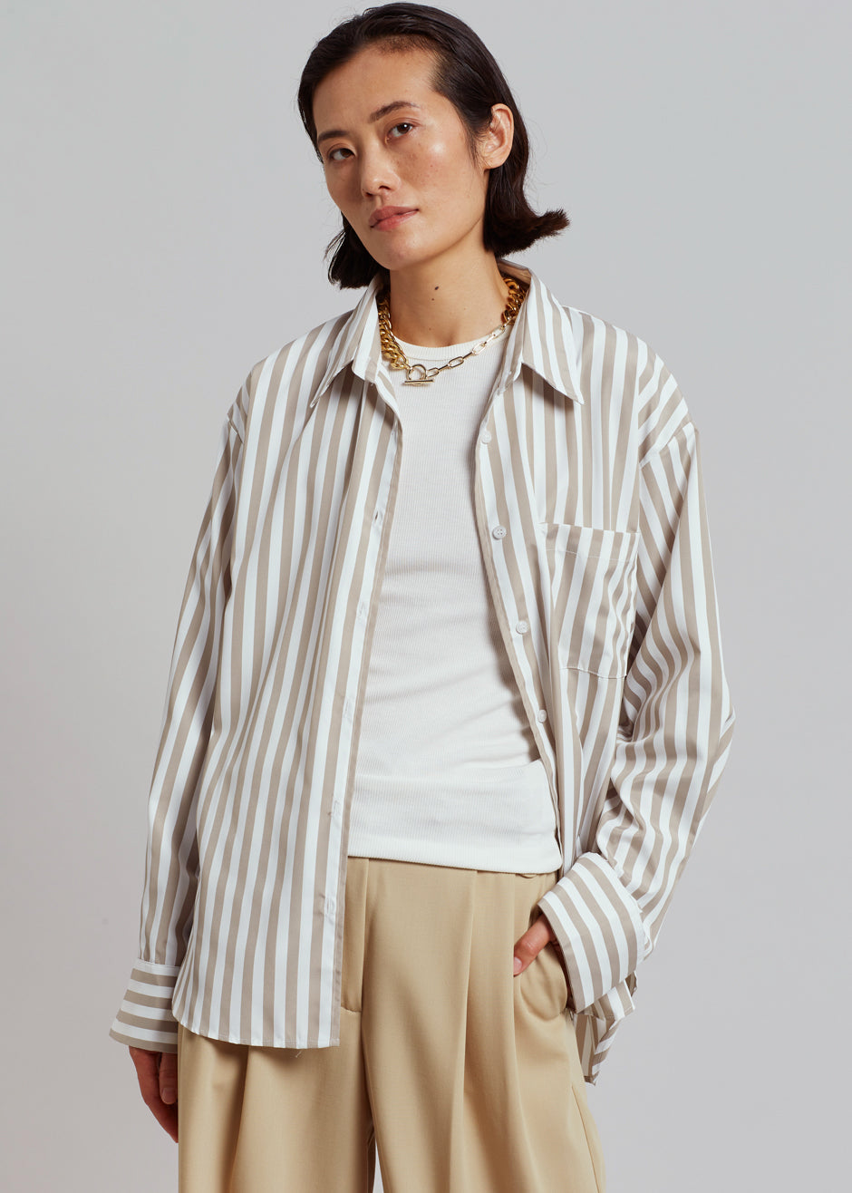 Lui Stripe Shirt - Sand - 6