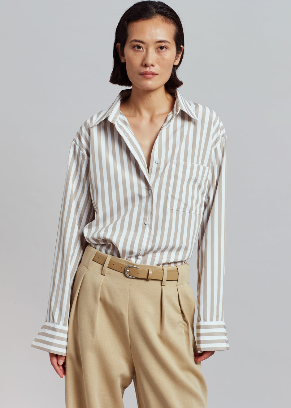 Lui Stripe Shirt - Sand - 8