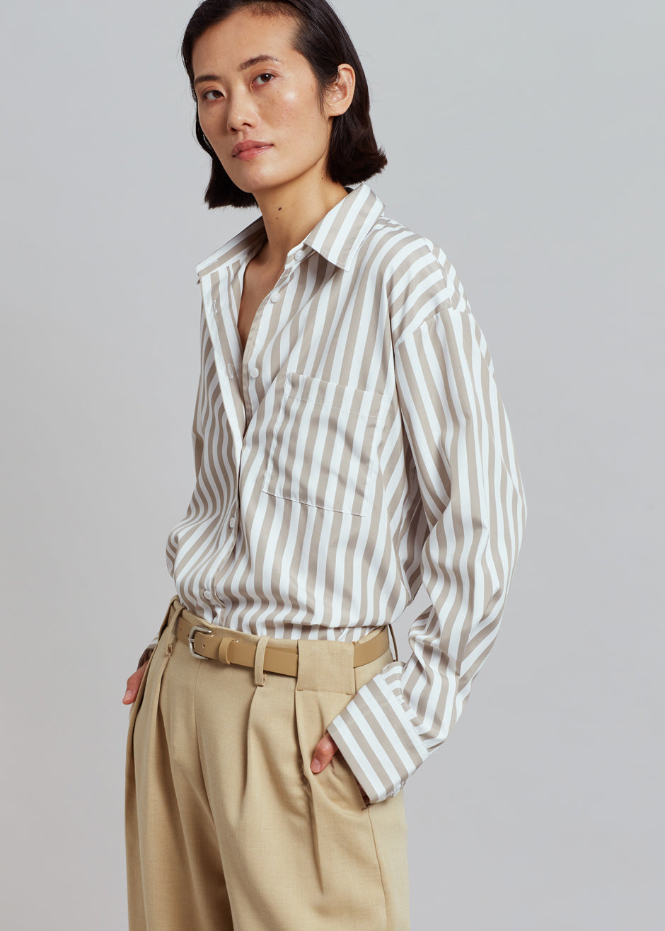 Lui Stripe Shirt - Sand - 10