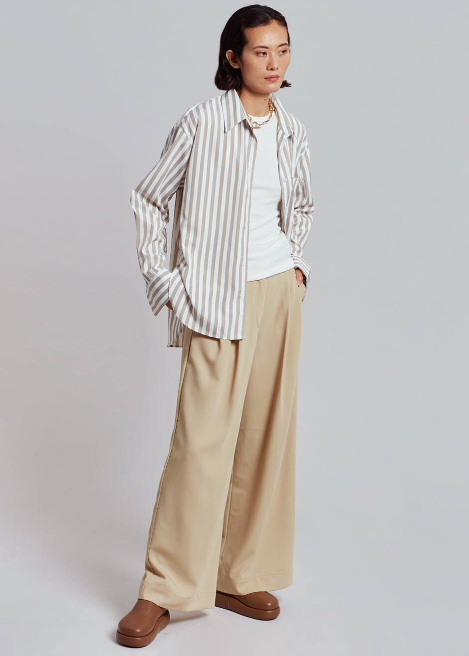 Lui Stripe Shirt - Sand - 9