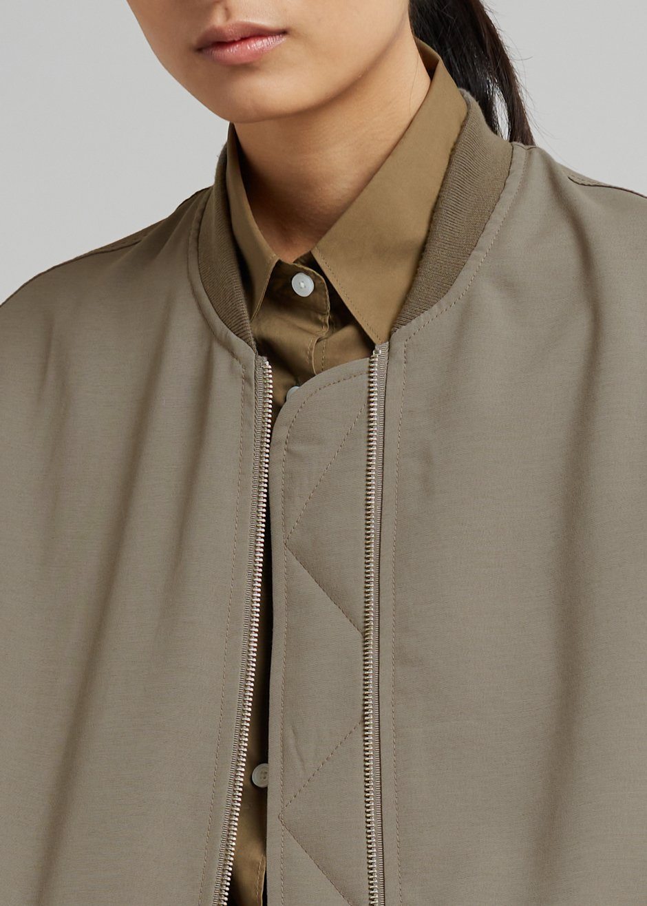 Lumi Bomber Jacket - Dark Olive - 14
