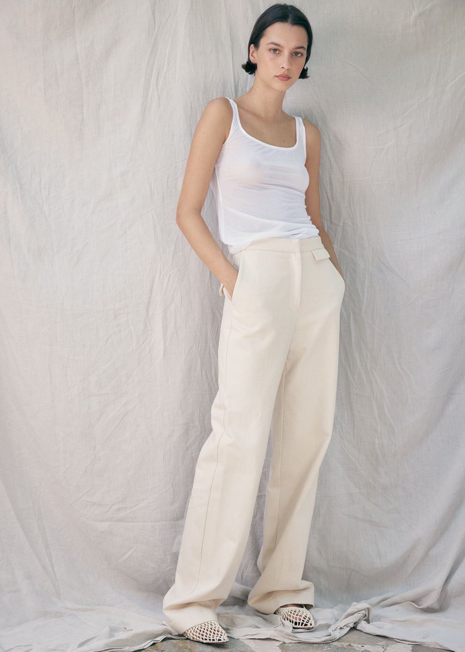 MATIN Slim Pant - Natural - 3