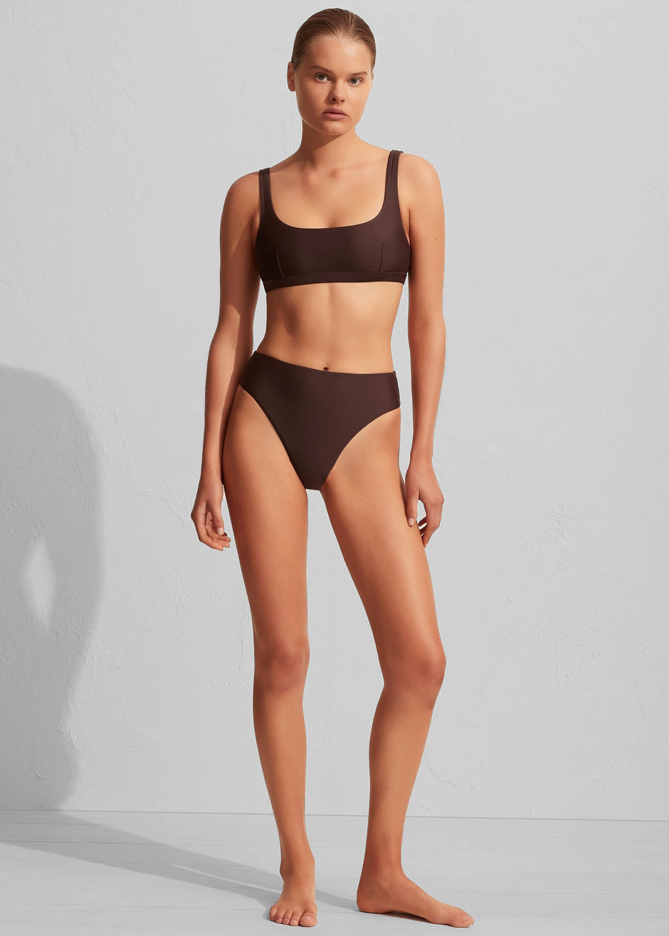 Matteau Nineties High Waist Bikini Brief - Carob - 1